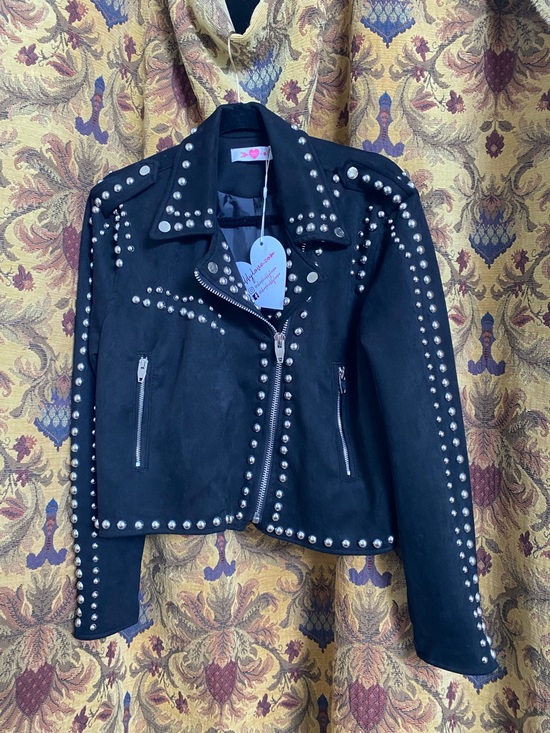 Buddy Love Jackets & Blazers - Buddy Love Black Studded Moto Jacket